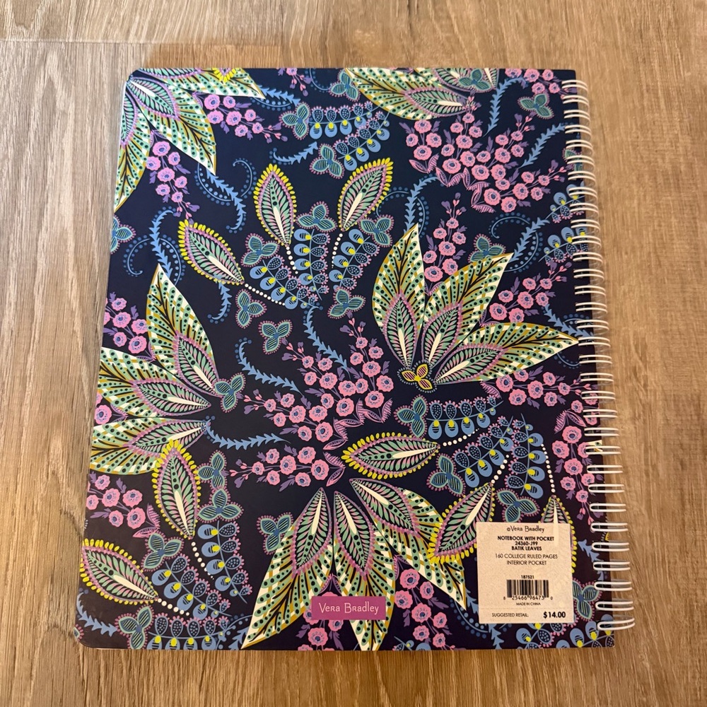 Vera Bradley Botanical Spiral Notebook - Picture 2 of 6